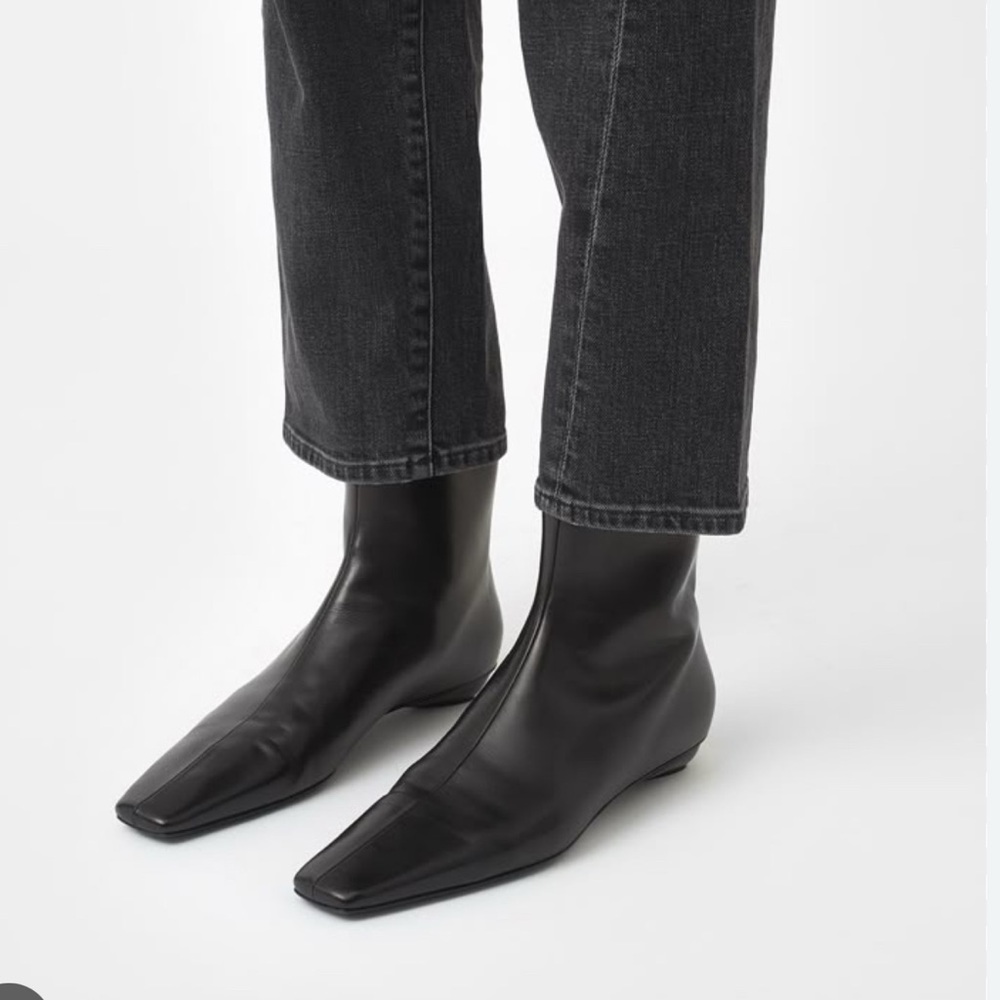 Toteme Black Ankle Boots Streamlined Silhouette